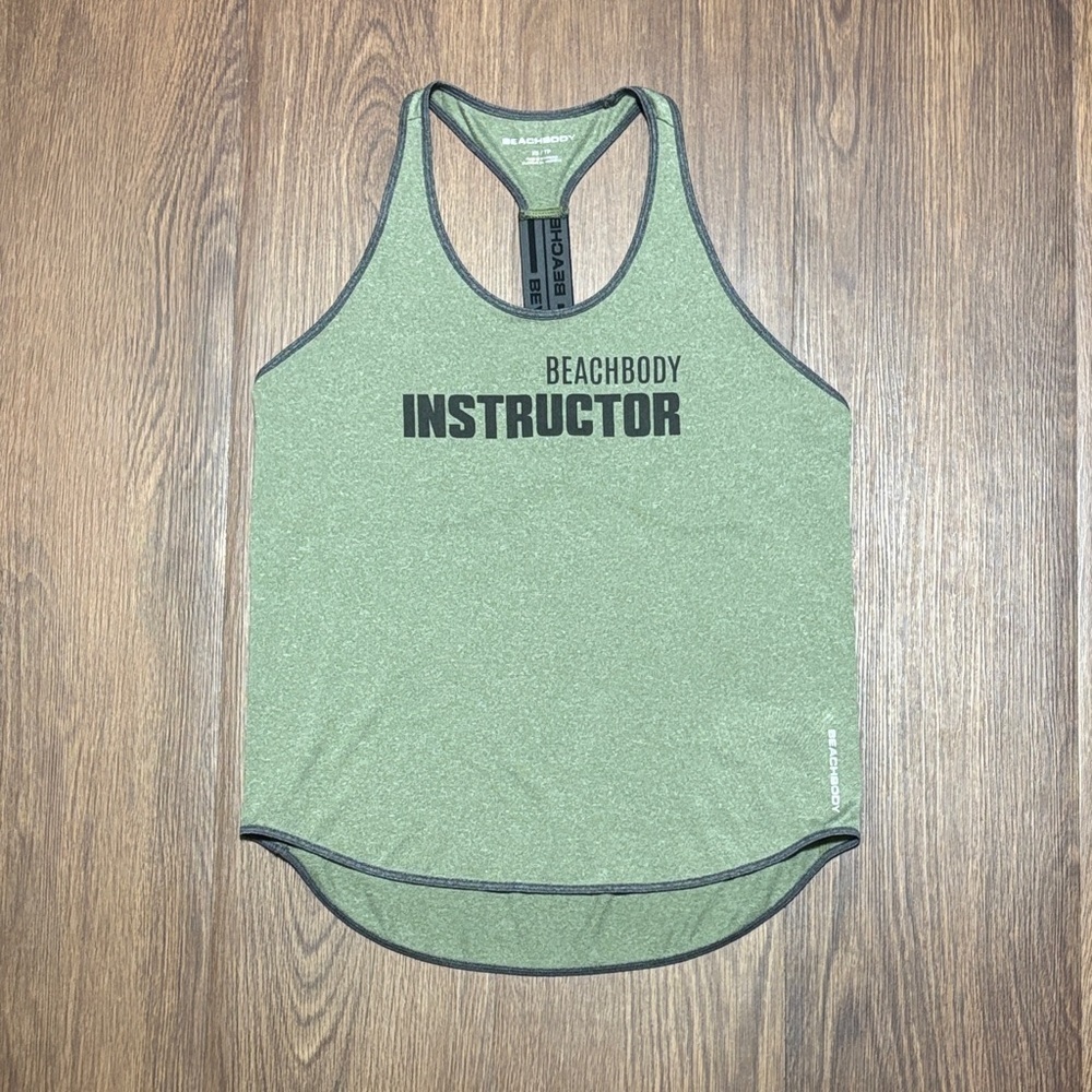 Beachbody Instructor Tank Top Olive XS Fitness Coach Workout Gym